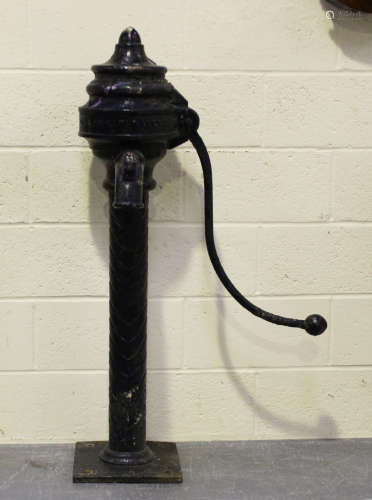 An early 20th century cast iron water pump by C. Rankin, Bal...