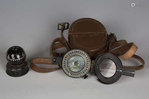 A Second World War period military compass, Mk III, dated 19...