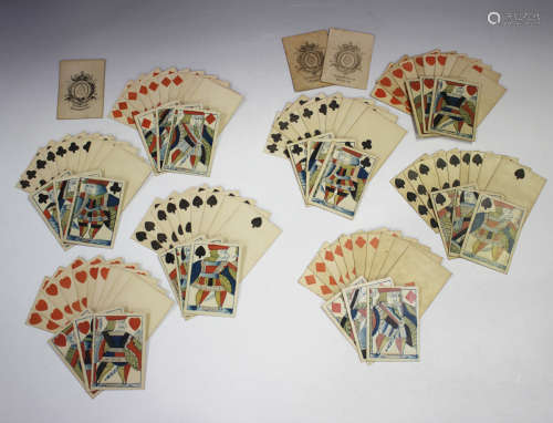 A George III deck of 52 playing cards, published by T. Wheel...