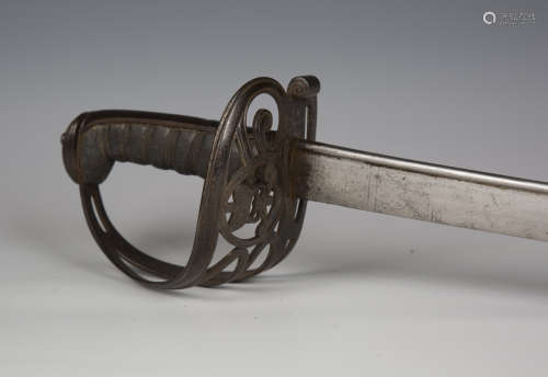 An 1827 pattern Rifle Corps officer's sword with single-edge...