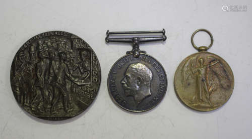 A 1914-18 British War Medal and a 1914-19 Victory Medal to '...