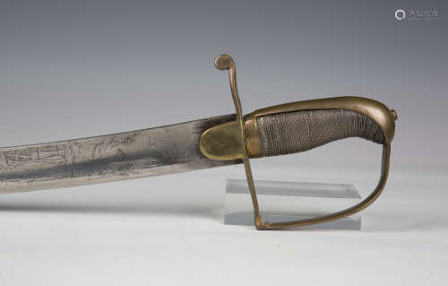 A George III infantry officer's sabre with curved single-edg...
