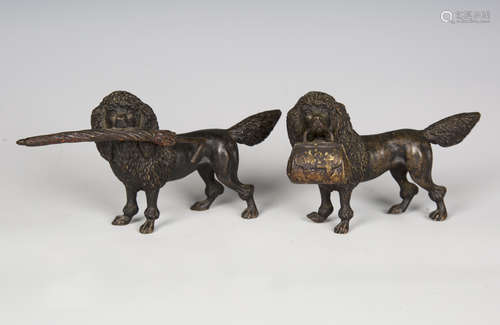 A pair of late 19th/early 20th century Austrian cast bronze ...