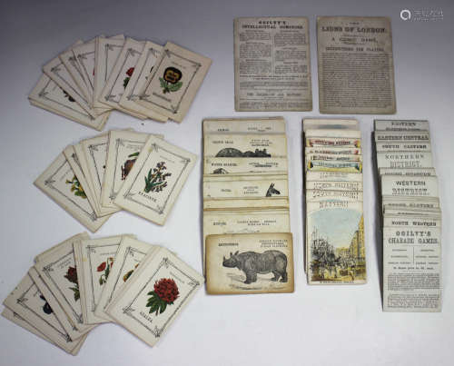 A group of 19th century card games, including 'The Lions of ...