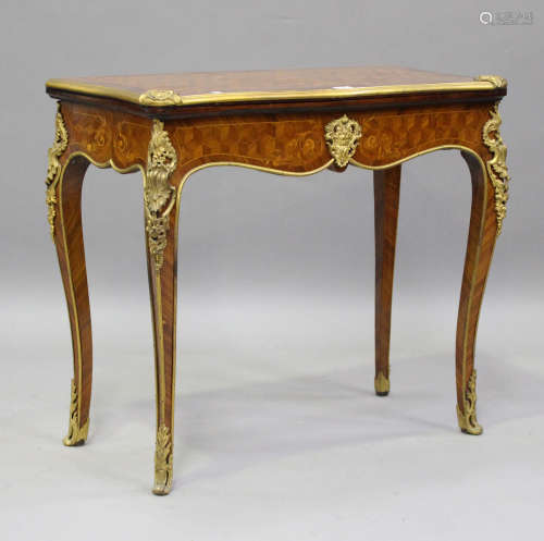 A late 19th century Louis XV style kingwood and parquetry ve...