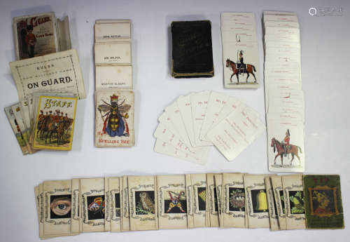 Four packs of playing cards, comprising 'On Guard A New Mili...