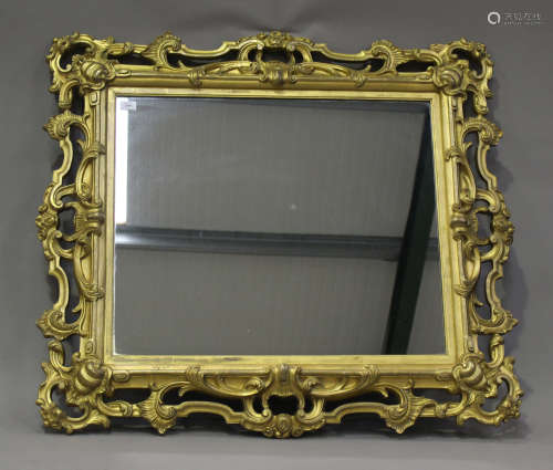 A mid/late Victorian carved gilt wood and gesso framed wall ...