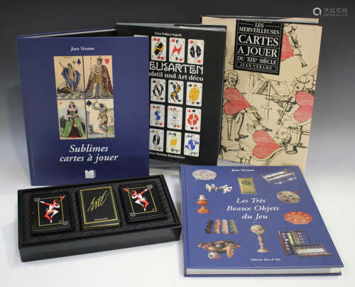 Four modern reference books relating to playing cards, compr...