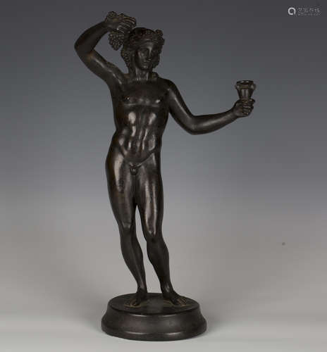 A 19th century Grand Tour darkly patinated cast bronze figur...