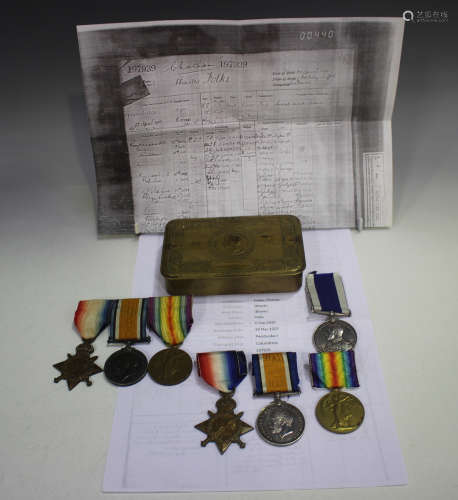 Four First World War period awards to C. Folke, comprising 1...