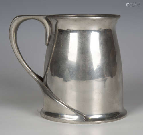 A Liberty & Co 'Tudric' pewter tankard, designed by Archibal...