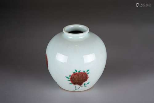 A CHINESE UNDERGLAZE RED WATERPOT