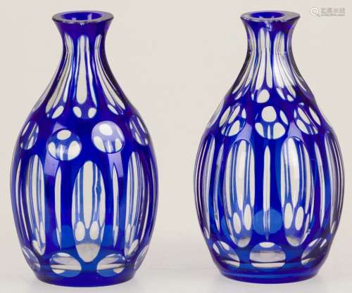 (2) Bohemian vases