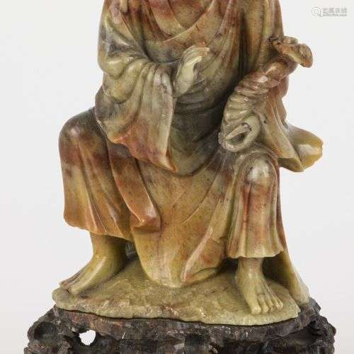 A soapstone sculpture of a scholar, China, 1st half 20th cen...