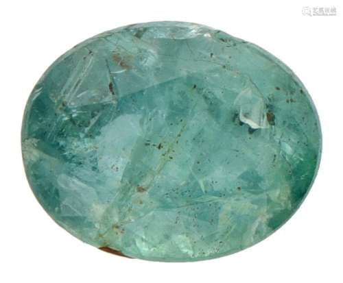 GJSPC Certified Natural Emerald Gemstone 2.58 ct.
