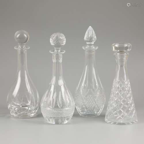 (4) piece lot of carafes / decanters