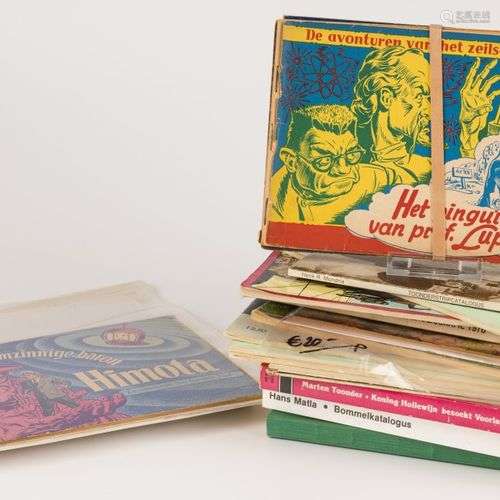 A lot comprised of various books and comic albums, a.w. the ...