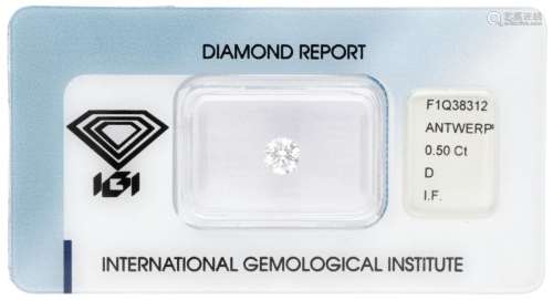 IGI Certified Brilliant Cut Natural Diamond 0.50 ct.