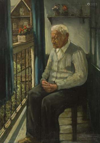 Just Jansen (Rotterdam 1905 - 1993), Portrait of the father ...