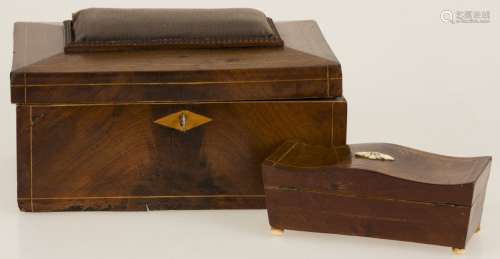 A (2) piece lot comprised of boxes, late 19th century.