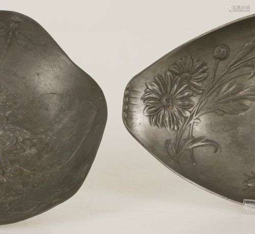 A lot of (2) pewter Art Nouveau fruit bowls, Germany, ca.190...