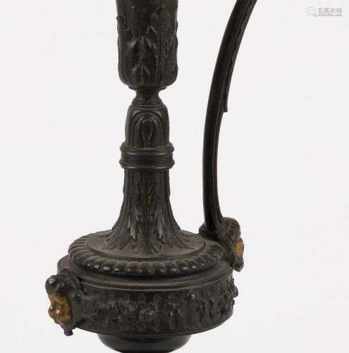 A small ZAMAC decorative vase with decorative motifs in reli...