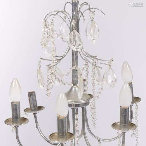 A six light hanging lamp/chandelier, 20th century.