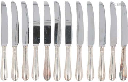 (12) piece set of breakfast knives silver.