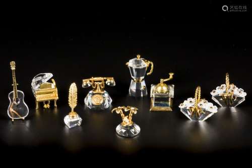 (9) piece lot Swarovski miniatures