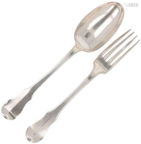 Spoon & fork (Brussels Theodorus Smeesters 1785) silver.