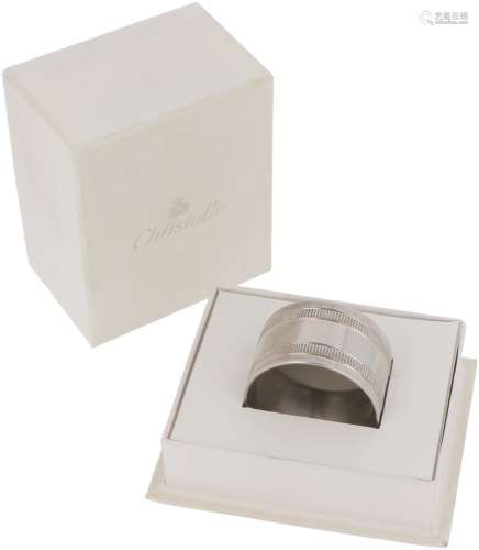 Napkin ring in original box 'Christofle' silver-plated.
