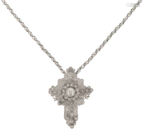 Priest necklace with cross pendant BWG.