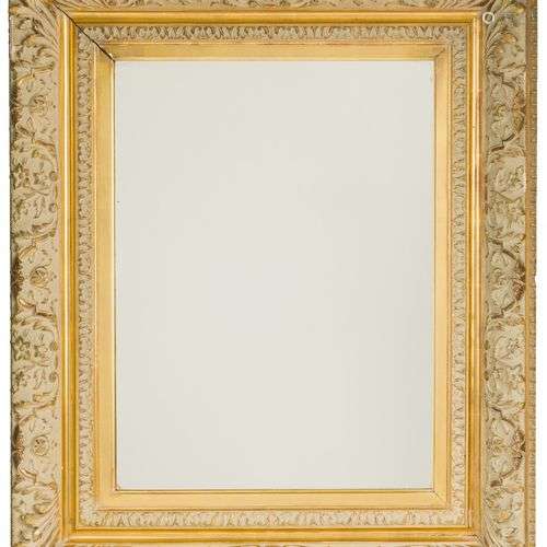 A rectangular gold painted mirror frame, 20th century.