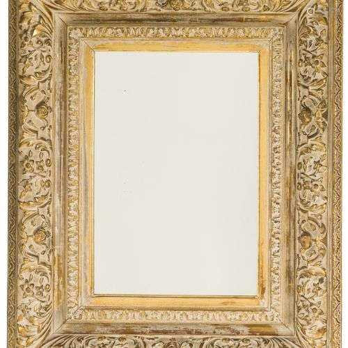 A rectangular gold painted mirror frame, 20th century.