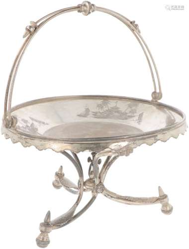 Silver-plated tray.