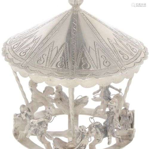 Miniature carousel silver.