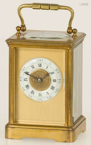 A carriage-/ officers' clock, France, 20th century.