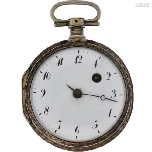 Verge Fusee Silver - Men's pocket watch - approx. 1750.