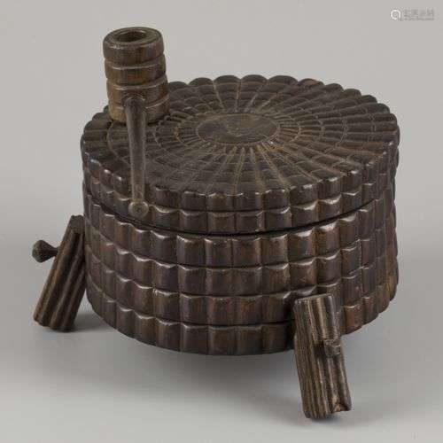 A carved wood tobacco jar, Southern Germany, 1st half 20th c...