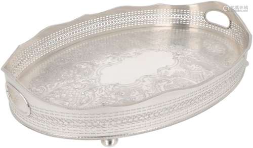 Silver-plated tray.