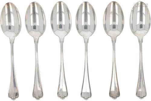 (6) piece set of silver teaspoons.