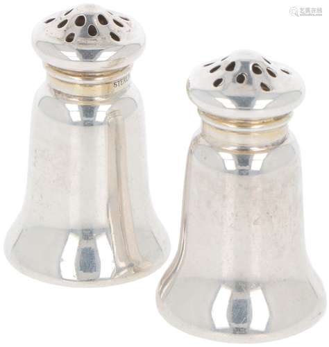 Salt and pepper set silver.