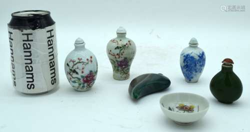 A collection of Chinese snuff and scent bottles, together wi...
