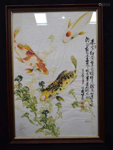 Huang Gui Yang (20th Century) A framed Chinese Watercolour o...