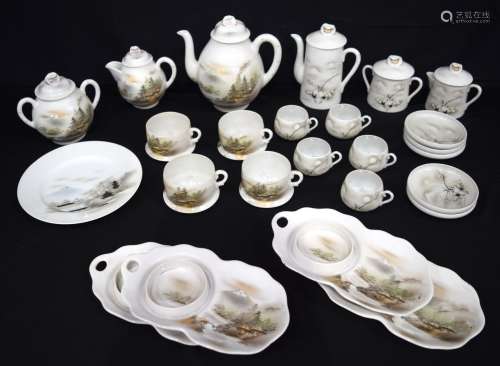 A collection of Japanese porcelain tea ware sets. (31)