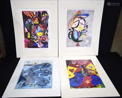 A collection of prints by Neil Lawson Baker 46 x 33 cm. (4).