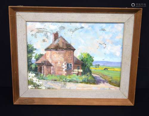 Framed Oil on Board by N Ormond of The Round House Selborne ...