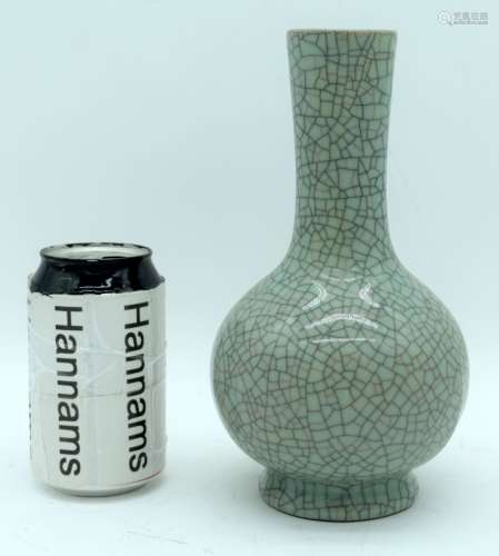 A Chinese crackle glazed vase. 22cm