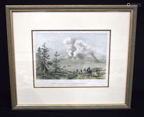 A 19th century coloured engraving by E E De la Toulanne of a...