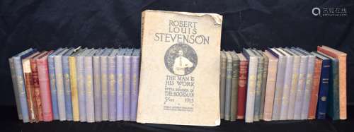 A collection of Robert Louis Stevenson books (35).